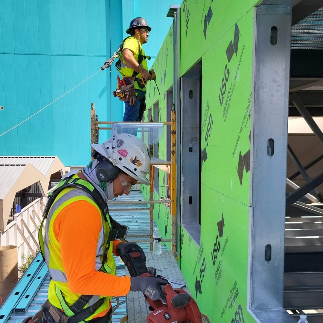 MacroPro crew installing exterior sheathing in Orlando FL