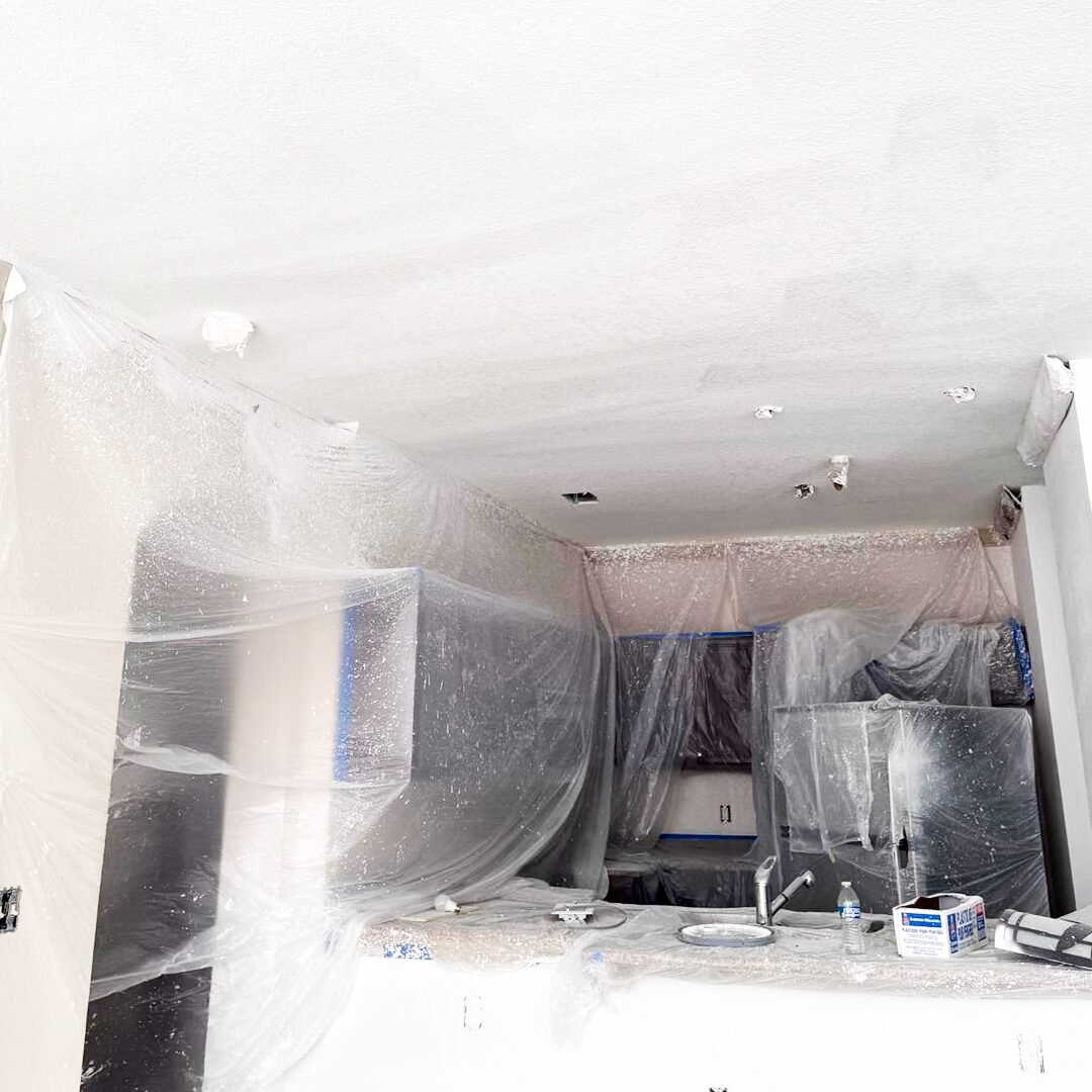 Interior prepped for painting